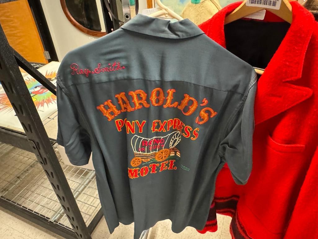 HAROLD'S CLUB CASINO OWNER RAY SMITH'S PONY EXPRESS MOTEL BOWLING SHIRT BY BOWLRITE - 5