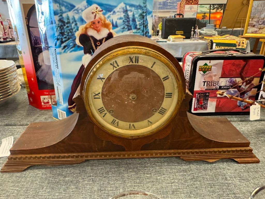 ANTIQUE INGRAHAM EDWARDIAN STYLE MANTLE CLOCK (1 of 1)