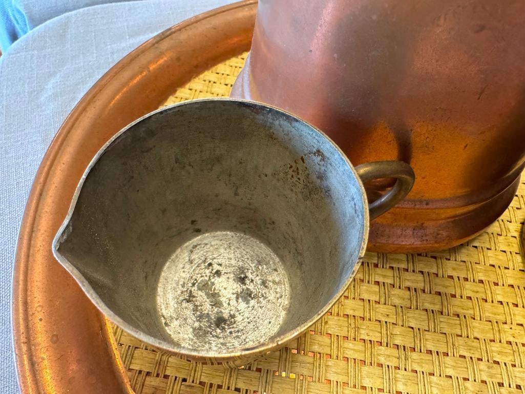 VINTAGE LA BELLE CUISINE MEXICO COPPER AND BRASS COFFEE SET - 6