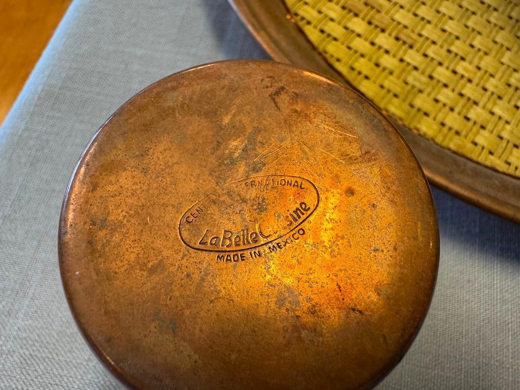 VINTAGE LA BELLE CUISINE MEXICO COPPER AND BRASS COFFEE SET - 9