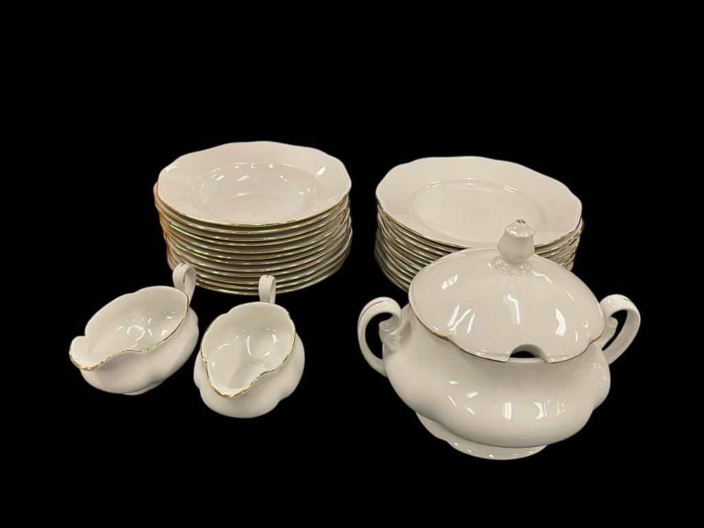 BOHEMIA WITE AND GOLT TRIM CHINA MADE IN CZECHOSLOVAKIA (1 of 1)