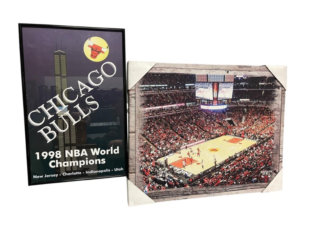 TWO ICONIC NBA CHICAGO BULLS PRINTS (1 of 6)