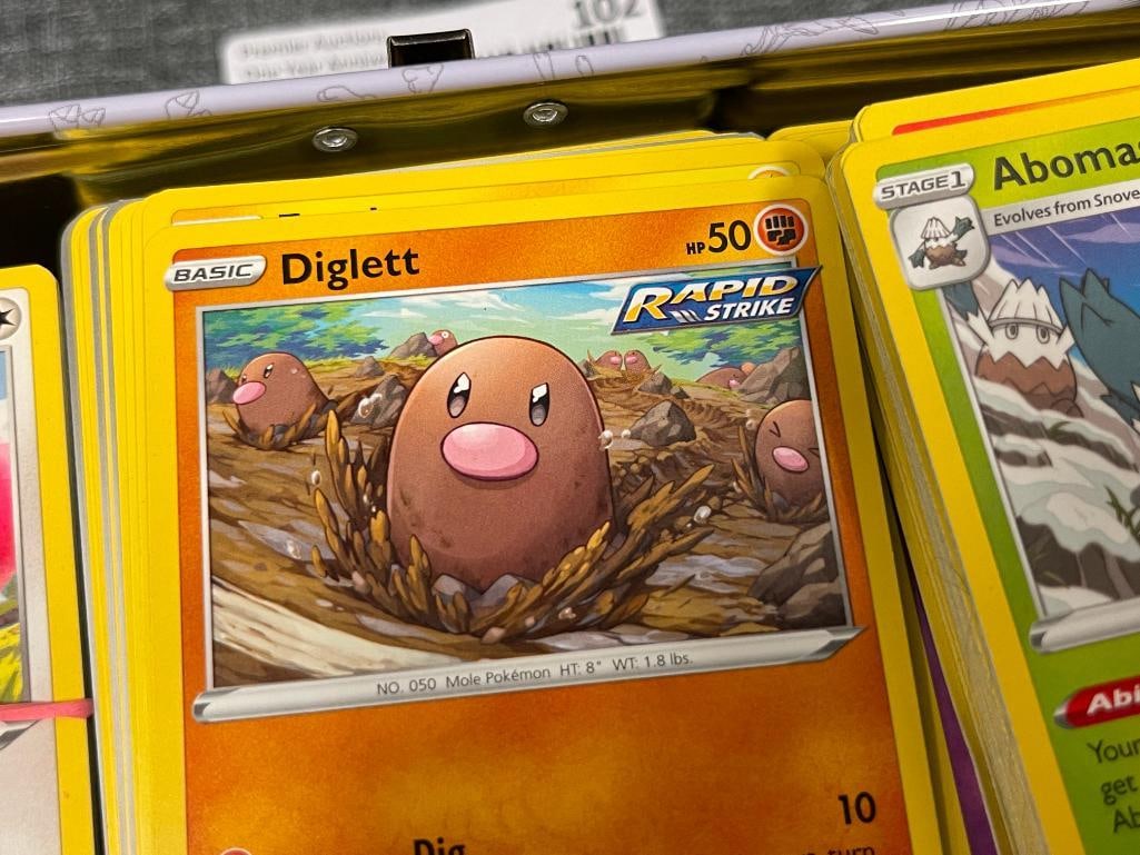 OVER 300 PLUS POKEMON COLLECTOR TRADING CARDS WITH COLLECTOR TIN CIRCA 2020-2024 - 5