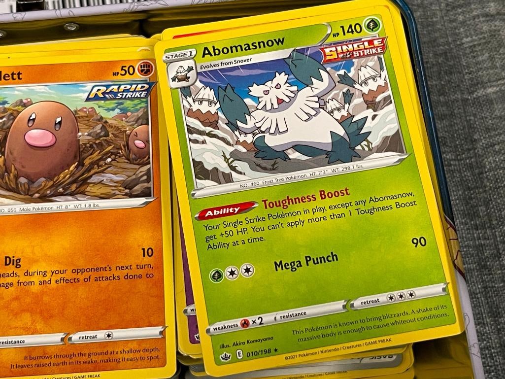 OVER 300 PLUS POKEMON COLLECTOR TRADING CARDS WITH COLLECTOR TIN CIRCA 2020-2024 - 7