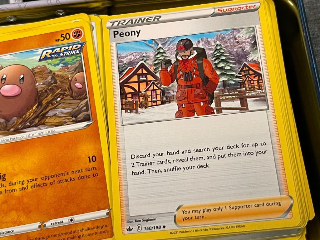 OVER 300 PLUS POKEMON COLLECTOR TRADING CARDS WITH COLLECTOR TIN CIRCA 2020-2024 - 9