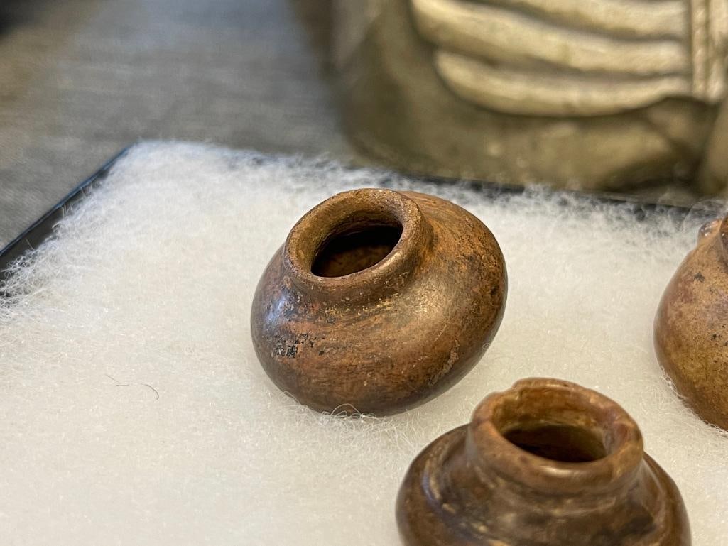 ANCIENT PRE-COLUMBIAN MINIATURE ROUND BOTTOM POTTERY BOWLS - 2