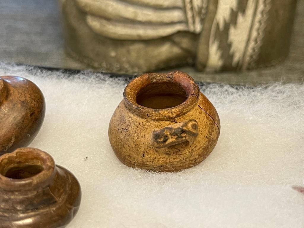 ANCIENT PRE-COLUMBIAN MINIATURE ROUND BOTTOM POTTERY BOWLS - 3