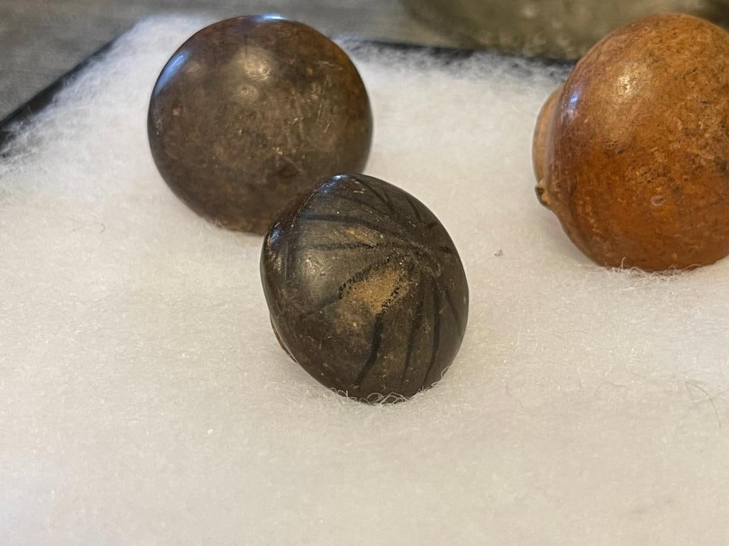 ANCIENT PRE-COLUMBIAN MINIATURE ROUND BOTTOM POTTERY BOWLS - 5