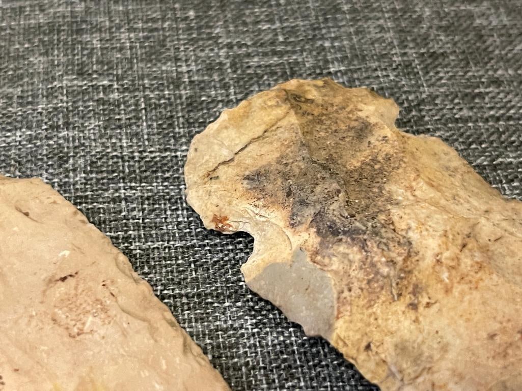 PALEO NATIVE AMERICAN HAND KNAPPED CLOVIS POINTS / ARROWHEADS / ARTIFACTS - 4