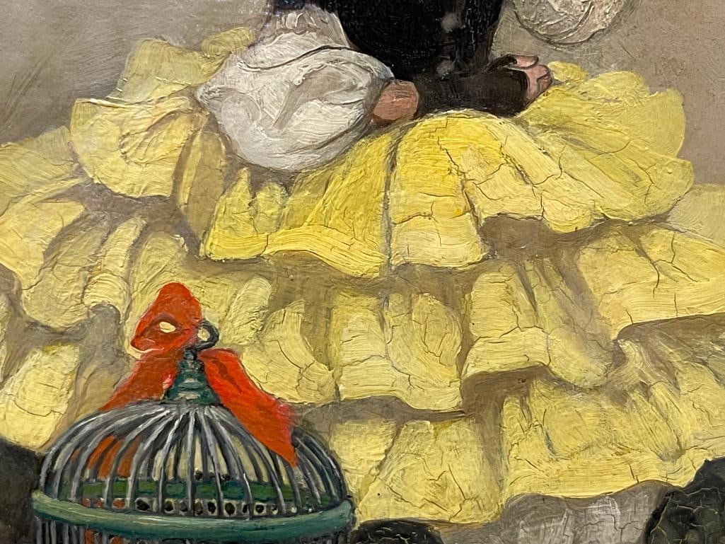 EUGENIA M. WIREMAN ORIGINAL OIL ON BOARD ILLUSTRATED ART POSSIBLY PUBLISHED IN WOMANS MAGAZINE - 4