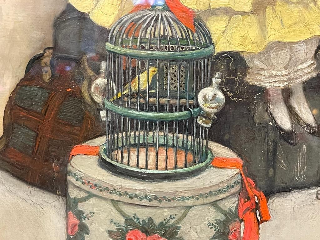 EUGENIA M. WIREMAN ORIGINAL OIL ON BOARD ILLUSTRATED ART POSSIBLY PUBLISHED IN WOMANS MAGAZINE - 5