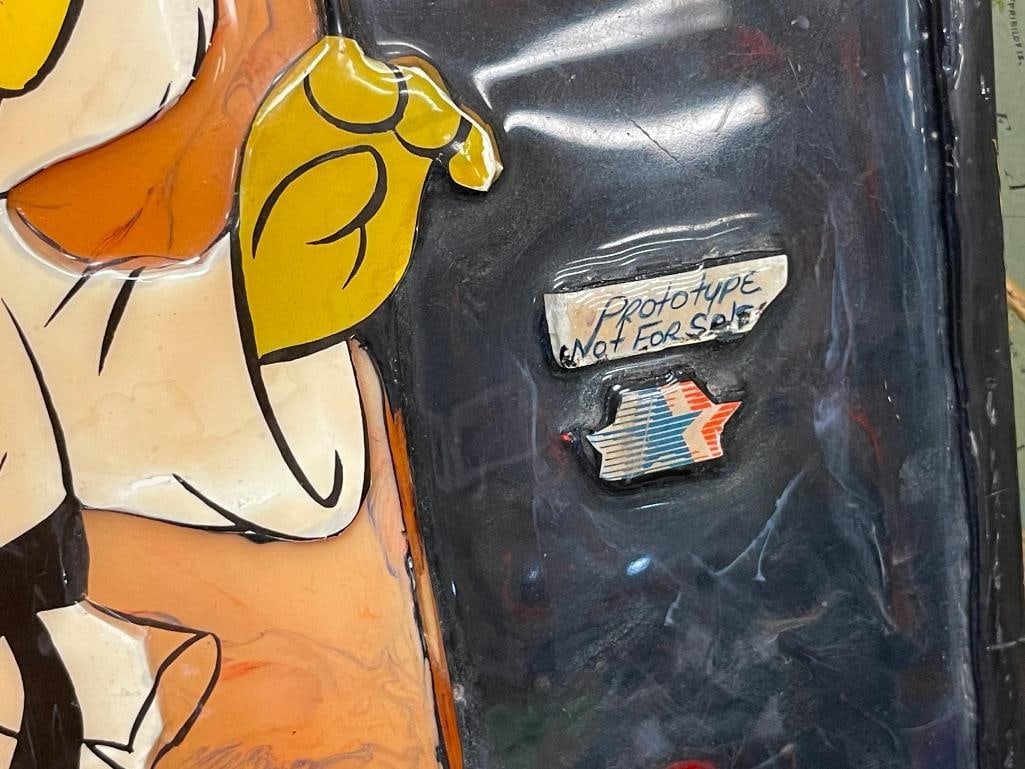 VINTAGE ACRYLIC ON BOARD SAM THE OLYMPIC EAGLE MASCOT 1984 LOS ANGELES GAMES PROTOTYPE PLAQUE - 4