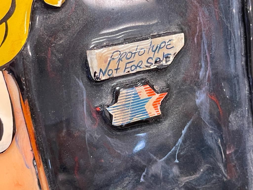 VINTAGE ACRYLIC ON BOARD SAM THE OLYMPIC EAGLE MASCOT 1984 LOS ANGELES GAMES PROTOTYPE PLAQUE - 5