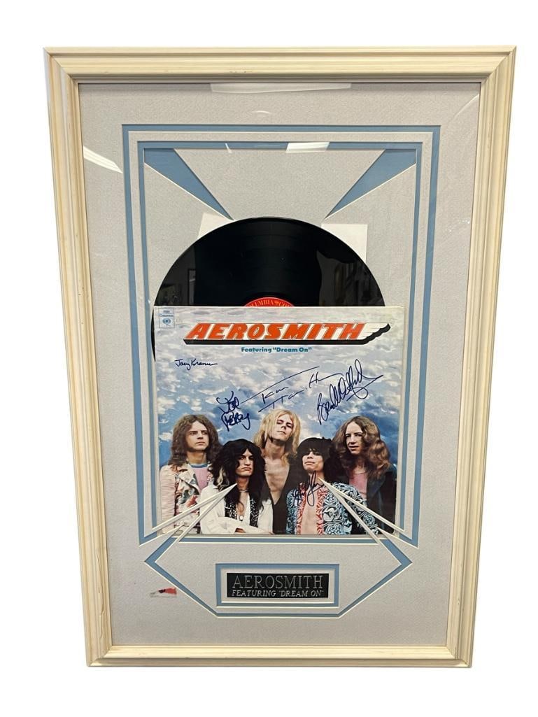 AEROSMITH ROCK N ROLL BAND AUTOGRAPHED ALBUM COVER FEATURING DREAM ON CIRCA 1996 (1 of 10)