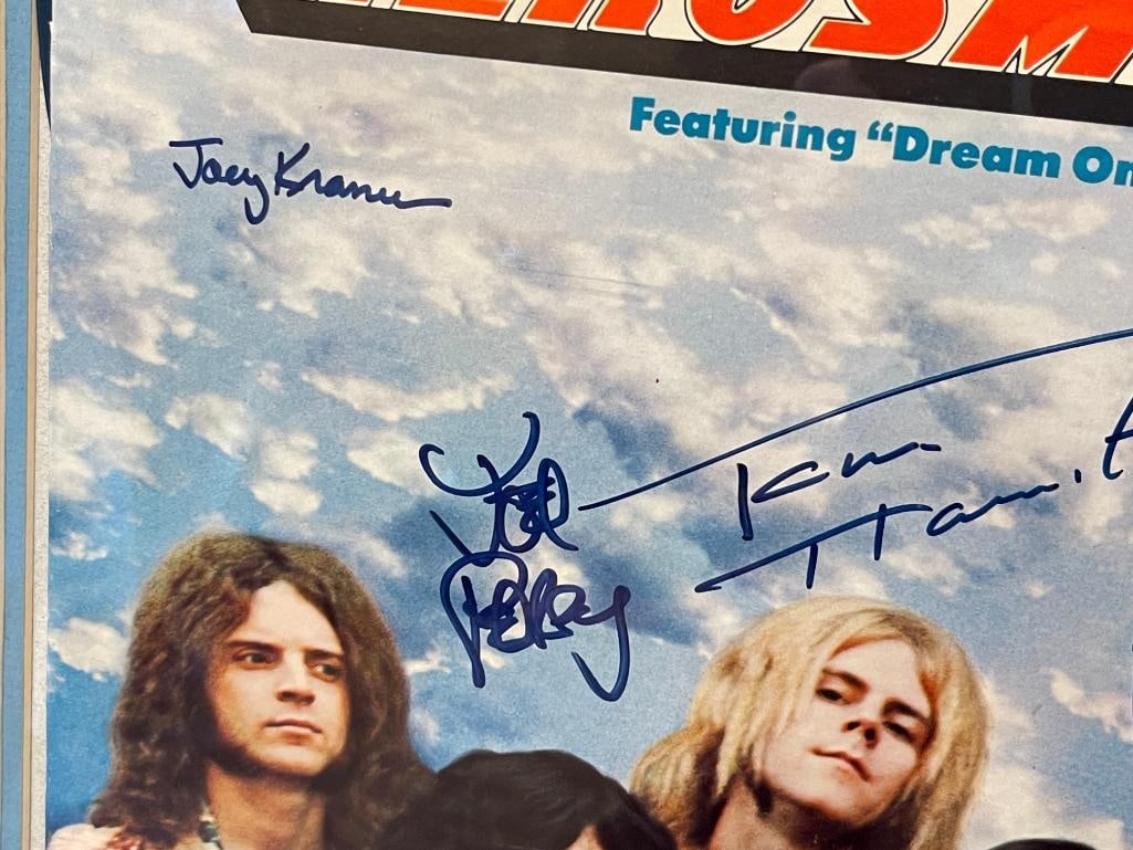 AEROSMITH ROCK N ROLL BAND AUTOGRAPHED ALBUM COVER FEATURING DREAM ON CIRCA 1996 - 4