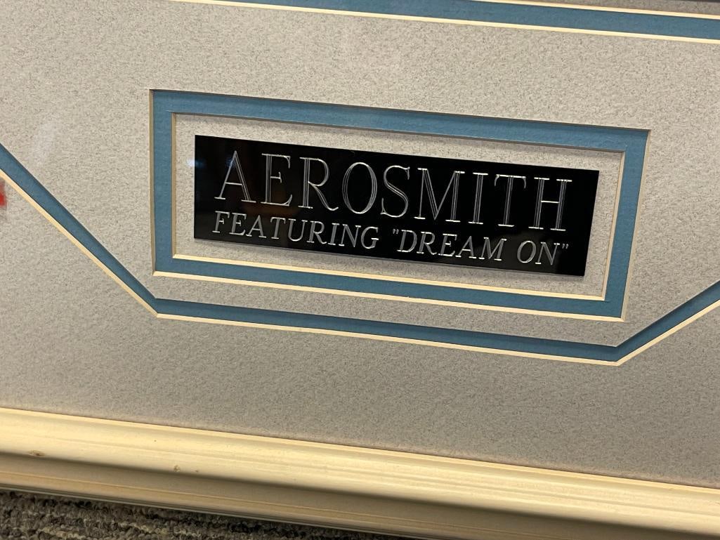 AEROSMITH ROCK N ROLL BAND AUTOGRAPHED ALBUM COVER FEATURING DREAM ON CIRCA 1996 - 7