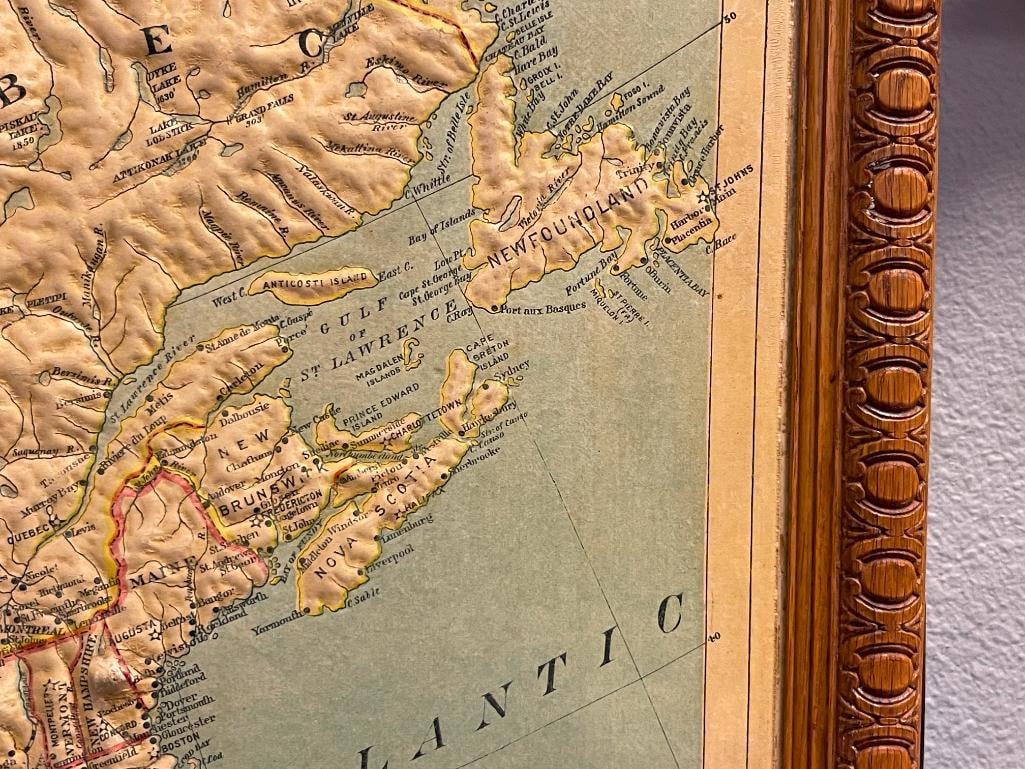 1916 RELIEF MAP OF NORTH AMERICA MADE BY ATLAS RELIEF MAP CO. CHICAGO, ILL. - 8