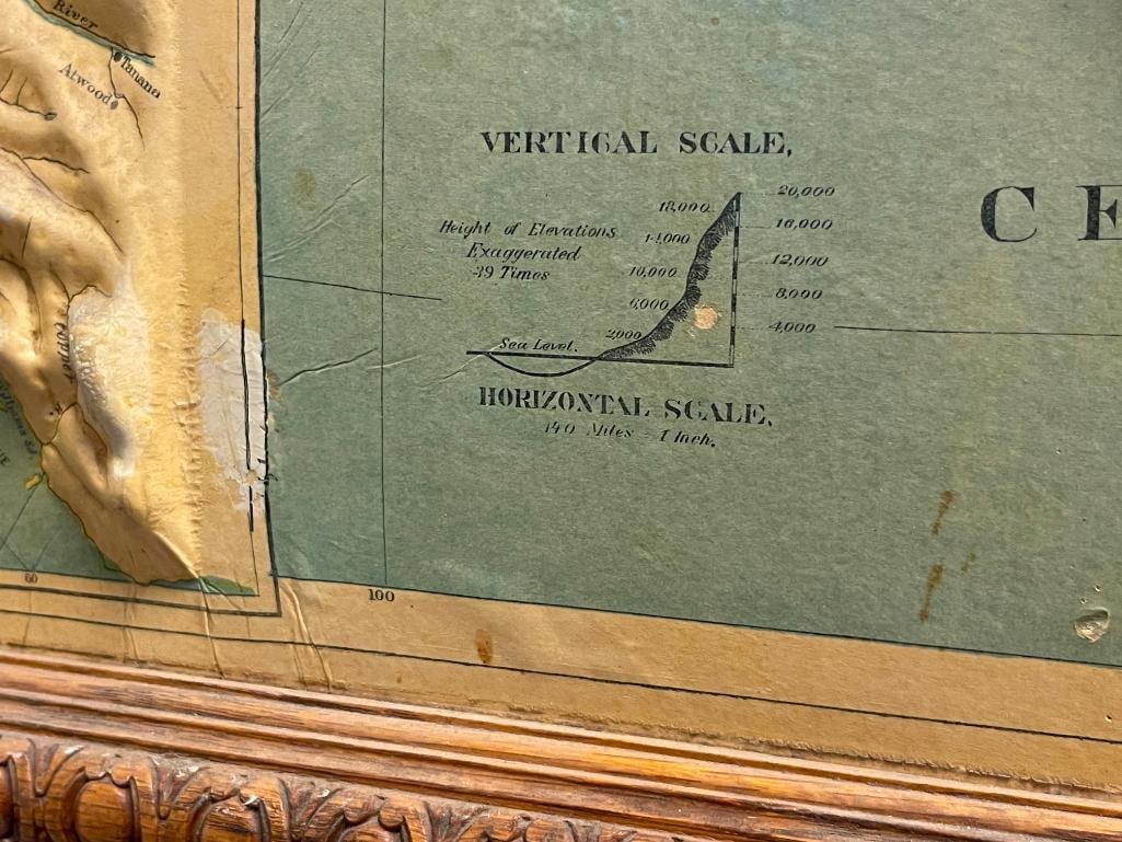 1916 RELIEF MAP OF NORTH AMERICA MADE BY ATLAS RELIEF MAP CO. CHICAGO, ILL. - 9