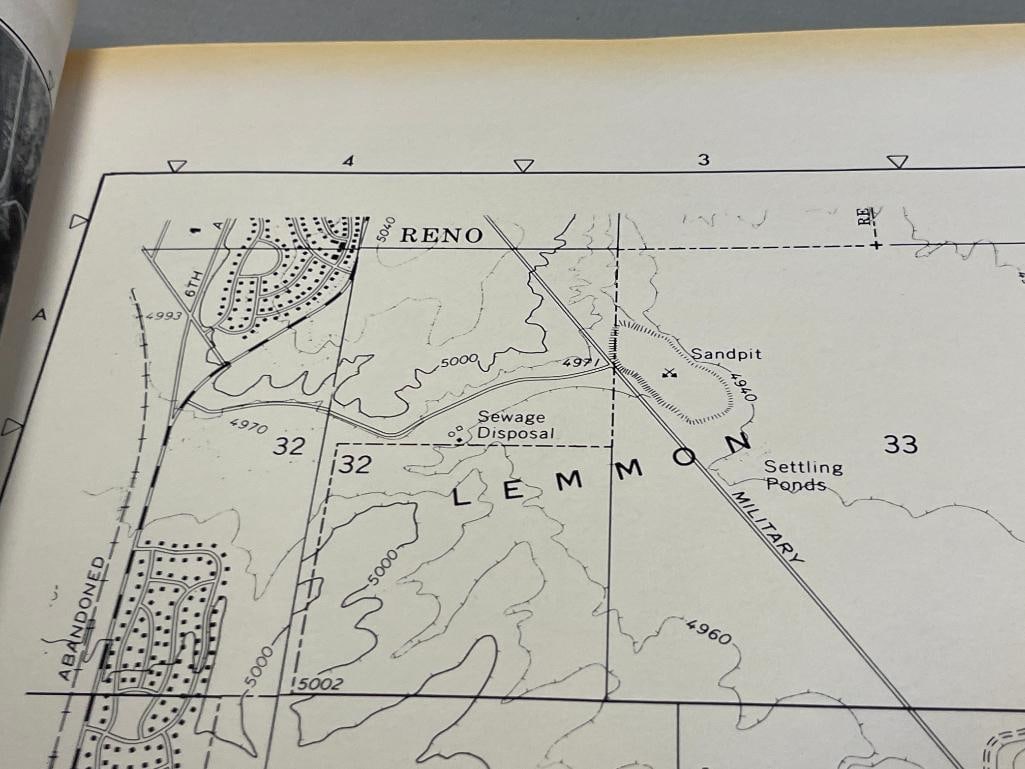 WASHOE COUNTY 1973-74 AERIAL BOOK WITH AERIAL PHOTOS / MAPS LARGE FORMAT - 12
