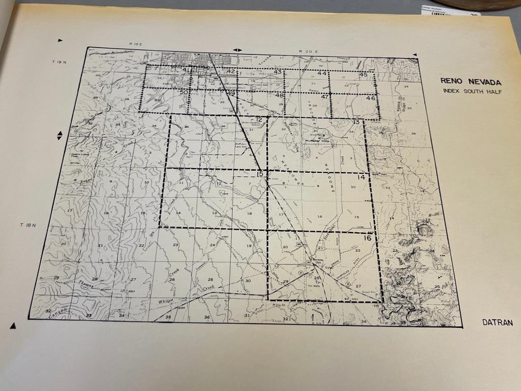 WASHOE COUNTY 1973-74 AERIAL BOOK WITH AERIAL PHOTOS / MAPS LARGE FORMAT - 4