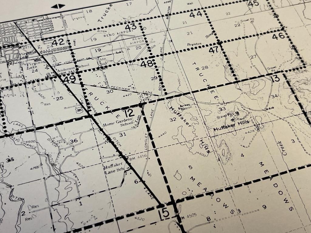 WASHOE COUNTY 1973-74 AERIAL BOOK WITH AERIAL PHOTOS / MAPS LARGE FORMAT - 5