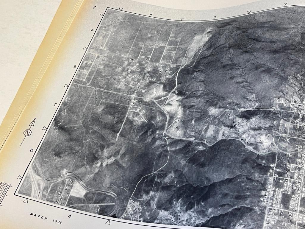 WASHOE COUNTY 1973-74 AERIAL BOOK WITH AERIAL PHOTOS / MAPS LARGE FORMAT - 8