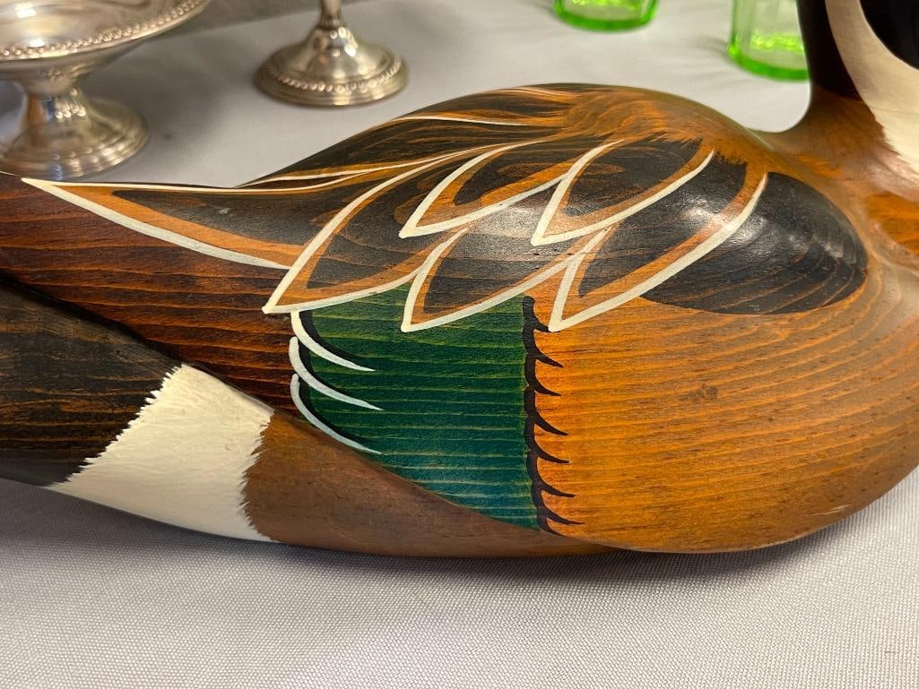 BIG SKY CARVERS HAND CRAFTED LARGE WOODEN PINTAIL DUCK DECOY DESIGNED BY CHRIS LINN - 4