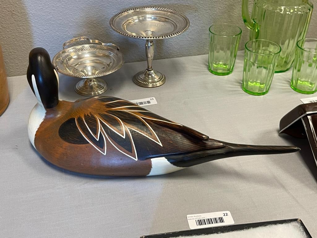 BIG SKY CARVERS HAND CRAFTED LARGE WOODEN PINTAIL DUCK DECOY DESIGNED BY CHRIS LINN - 6