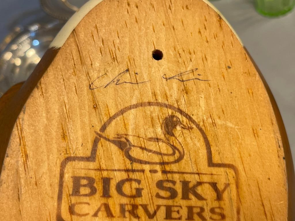 BIG SKY CARVERS HAND CRAFTED LARGE WOODEN PINTAIL DUCK DECOY DESIGNED BY CHRIS LINN - 9