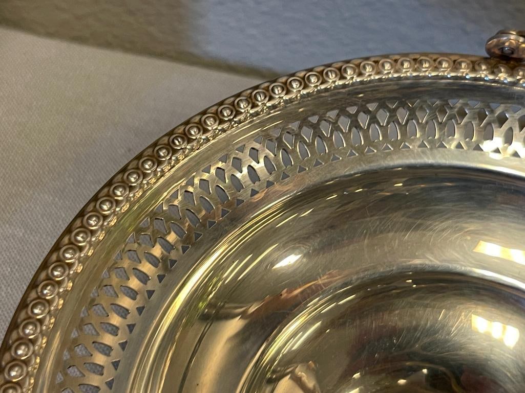 LA PIERRE AND EMPIRE VINTAGE 20TH CENTURY WEIGHTER STERLING SILVER BASKET AND COMPOTE - 7