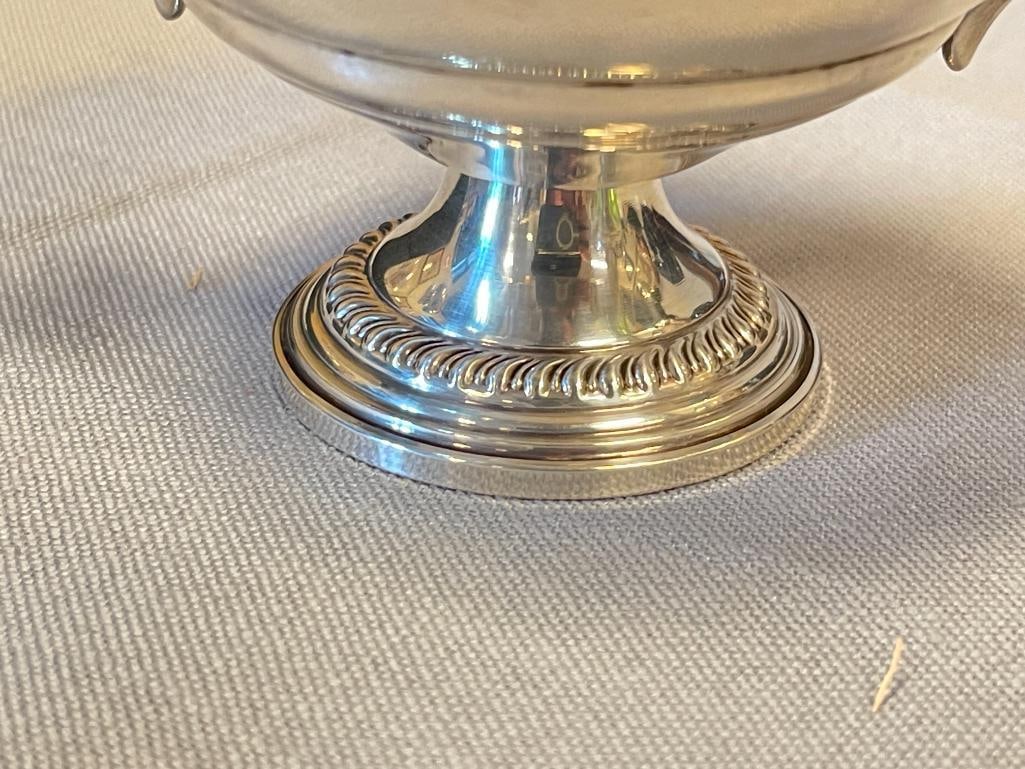 VINTAGE 20TH CENTURY EMPIRE WEIGHTED STERLING SILVER CREAMER AND SUGAR - 5