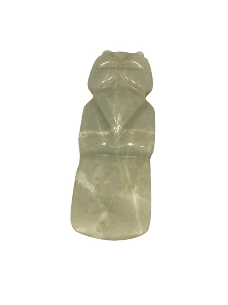 PRE-COLUMBIAN CARVED STONE PENDANT ARTIFACT OF A STYLIZED BIRD (1 of 5)