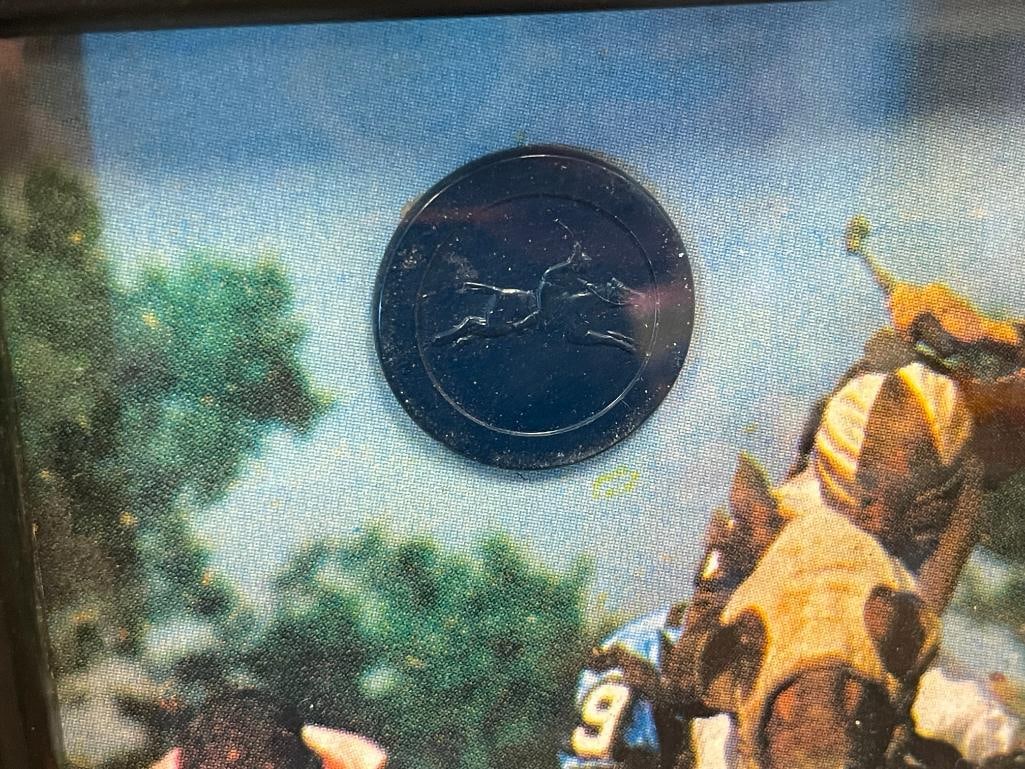 1977 SEATTLE SLEW TRIPLE CROWN WINNER WITH JEAN CRUGUET KENTUCKY DERBY REPRODUCTION PHOTO - 3