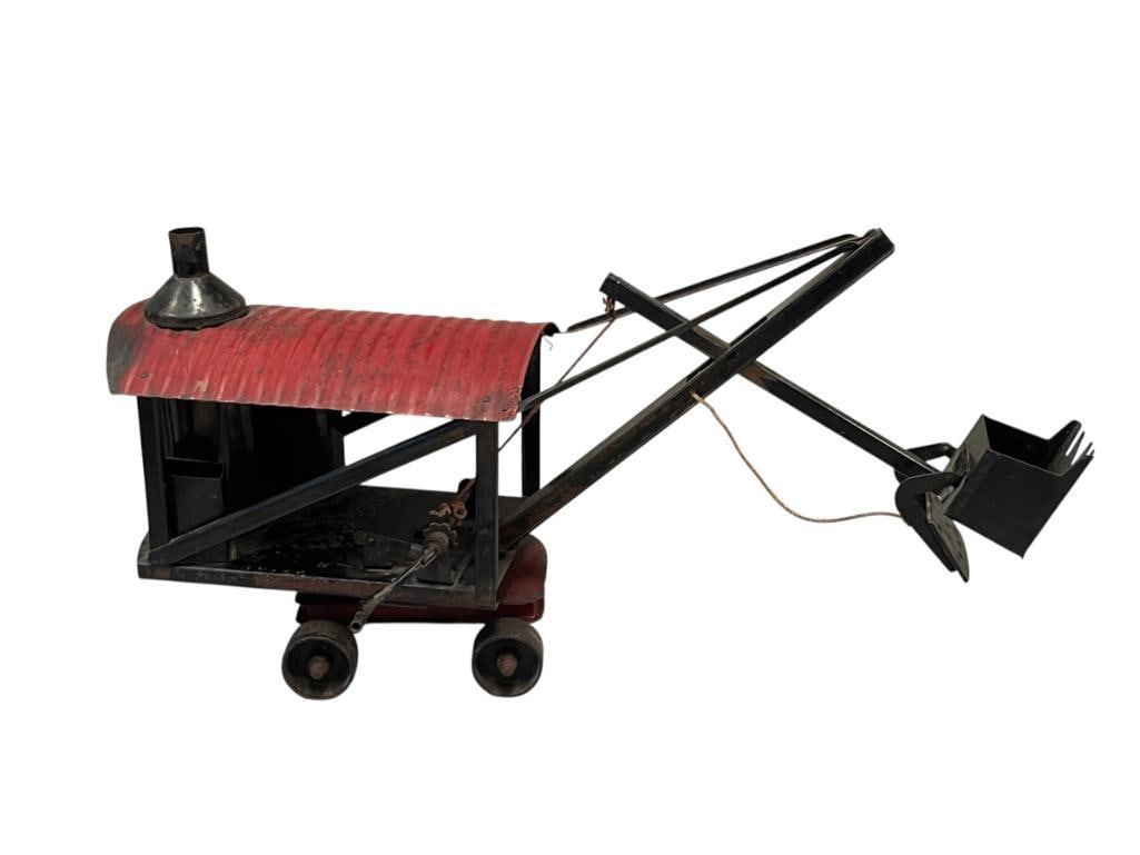 CIRCA 1920'S BUDDY L PRESSED STEEL TOY STEAM SHOVEL (1 of 14)