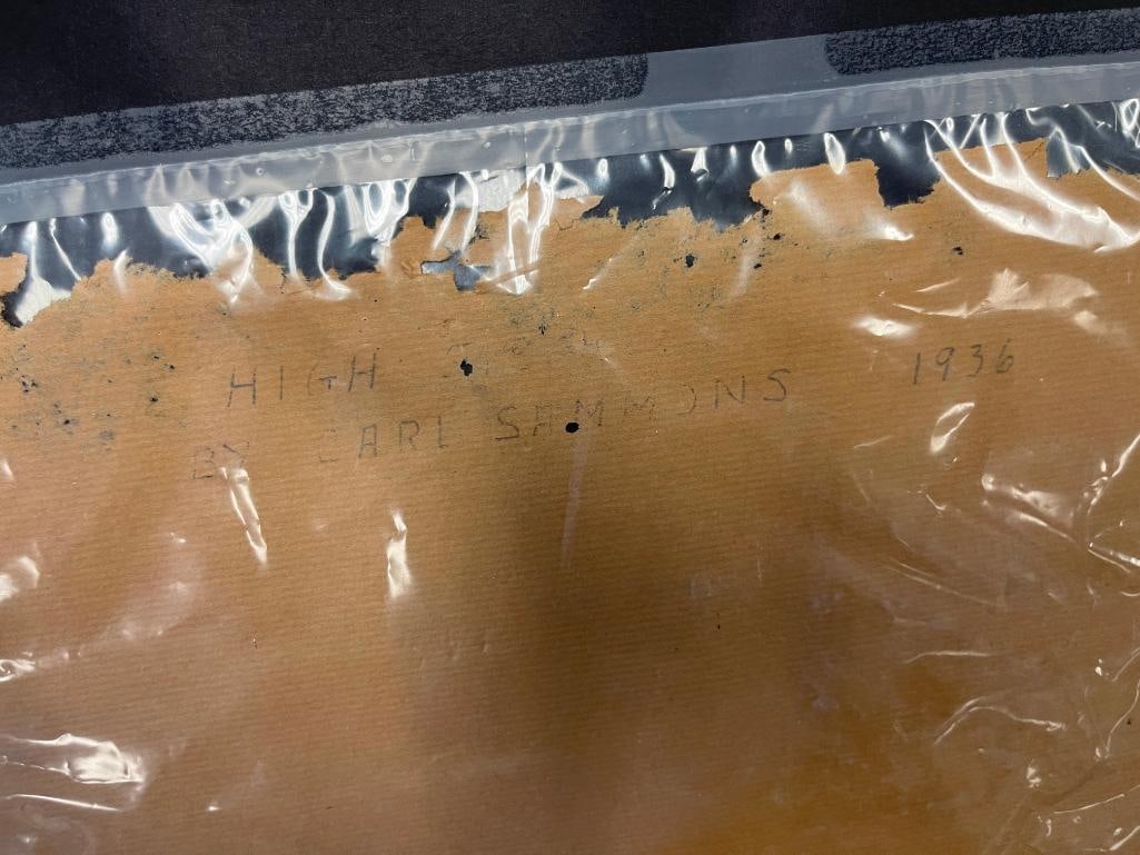 CARL SAMMONS PROLIFIC PLEIN AIR ARTIST CALIFORNIA ORIGINAL PASTEL ON PAPER TITLED HIGH SIERRA - 8