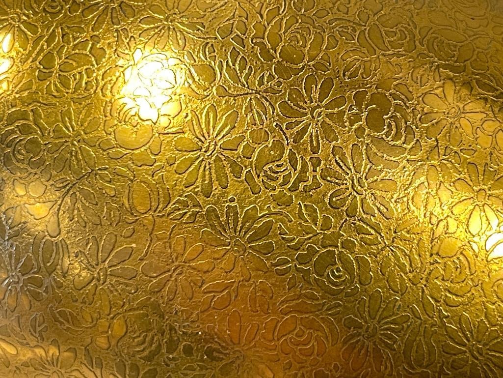 VINTAGE U.S.A. PICKARD CHINA 22KT GOLD DECORATED CERAMIC VASE WITH FLORAL DESIGN - 4