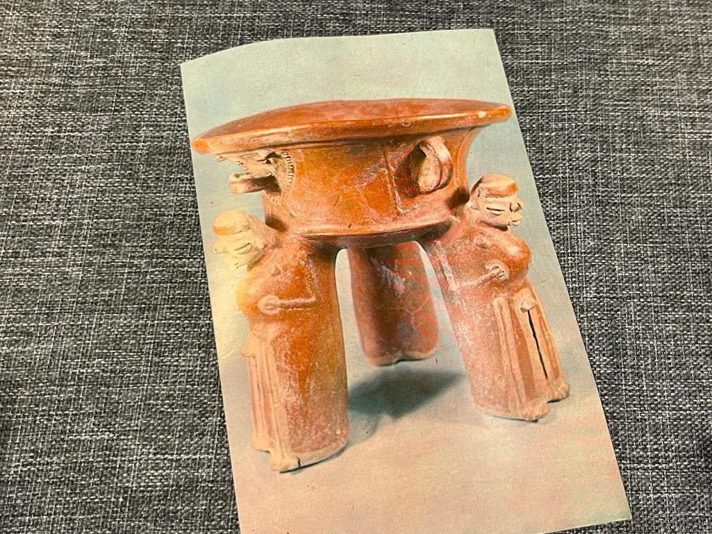 PRE-COLUMBIAN POTTERY THREE-FOOTED BOWL / BRAZIER - 8