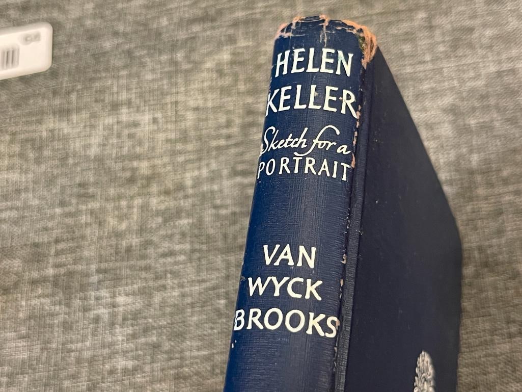 1956 HELEN KELLER SKETCH FOR A PORTRAIT BY VAN WYCK BROOKS WITH PHOTOGRAPH - 2