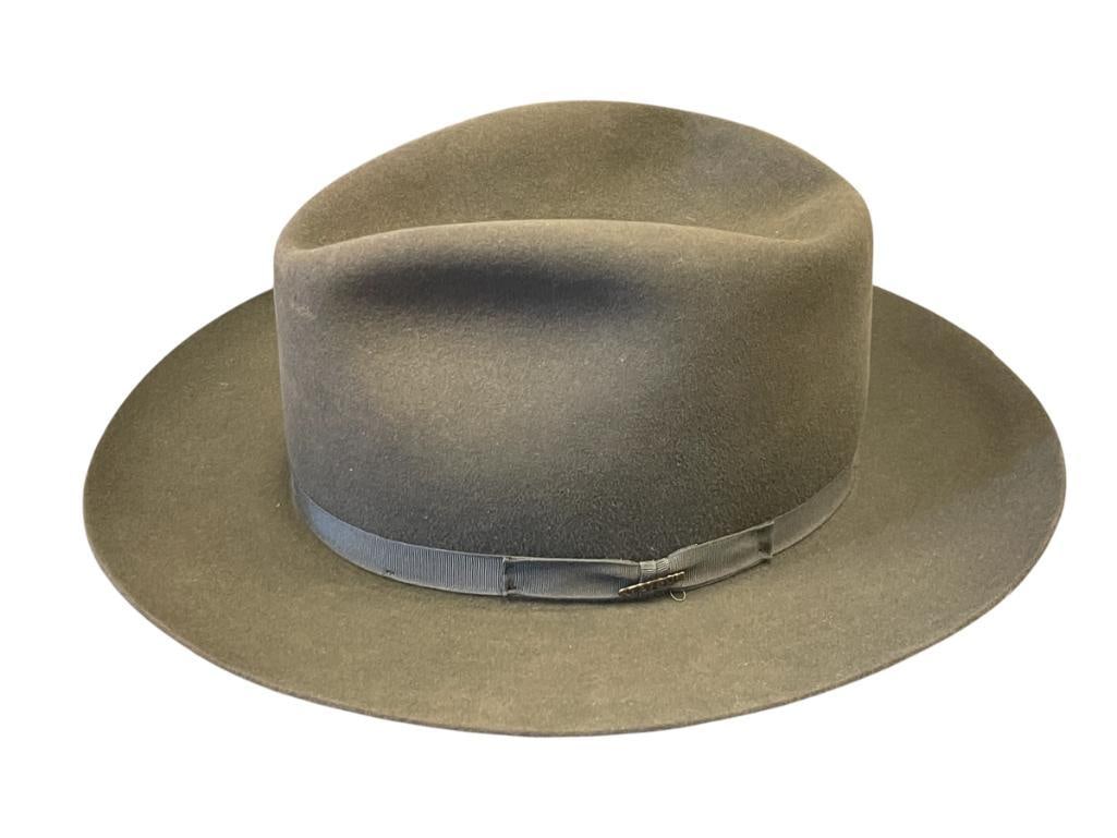 VINTAGE STETSON ROYAL DELUXE GREY FELT FEDORA SIZE 7 (1 of 5)