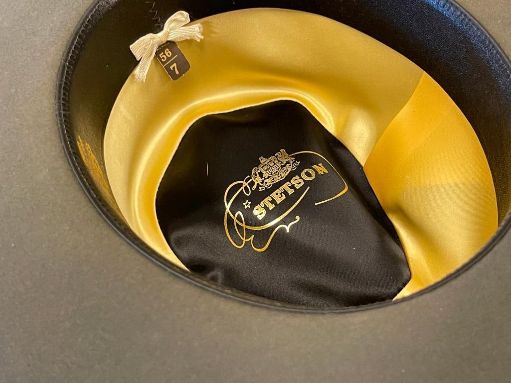 VINTAGE STETSON ROYAL DELUXE GREY FELT FEDORA SIZE 7 - 4