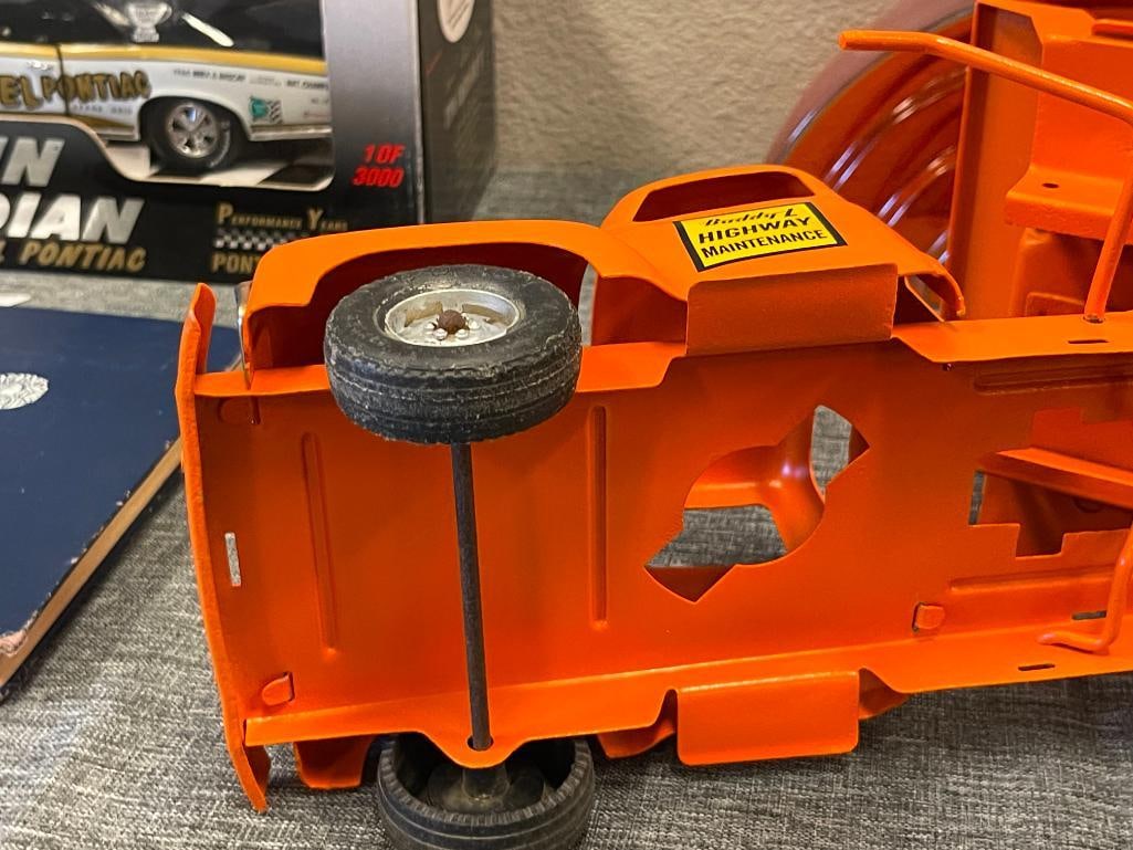 VINTAGE BUDDY L HIGHWAY MAINTENANCE DUMP TRUCK PRESSED STEEL TOY - 8