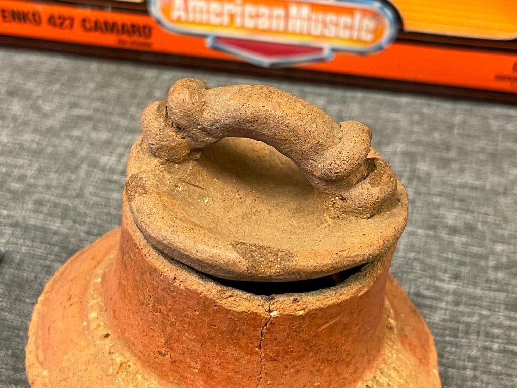 ANCIENT PRE-COLUMBIAN THREE-FOOTED VESSEL - 4