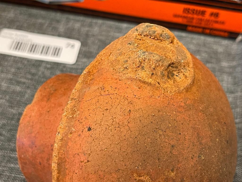 ANCIENT PRE-COLUMBIAN THREE-FOOTED VESSEL - 7