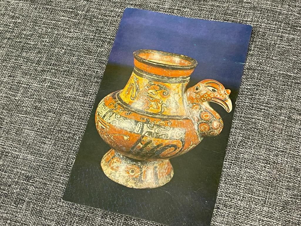 ANCIENT PRE-COLUMBIAN THREE-FOOTED VESSEL - 8