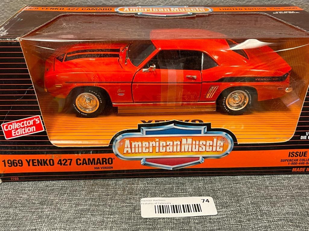 AMERICAN MUSCLE 1/18 DIE-CAST MODEL 1969 YENKO 427 CAMARO ISSUE # 6 - 2