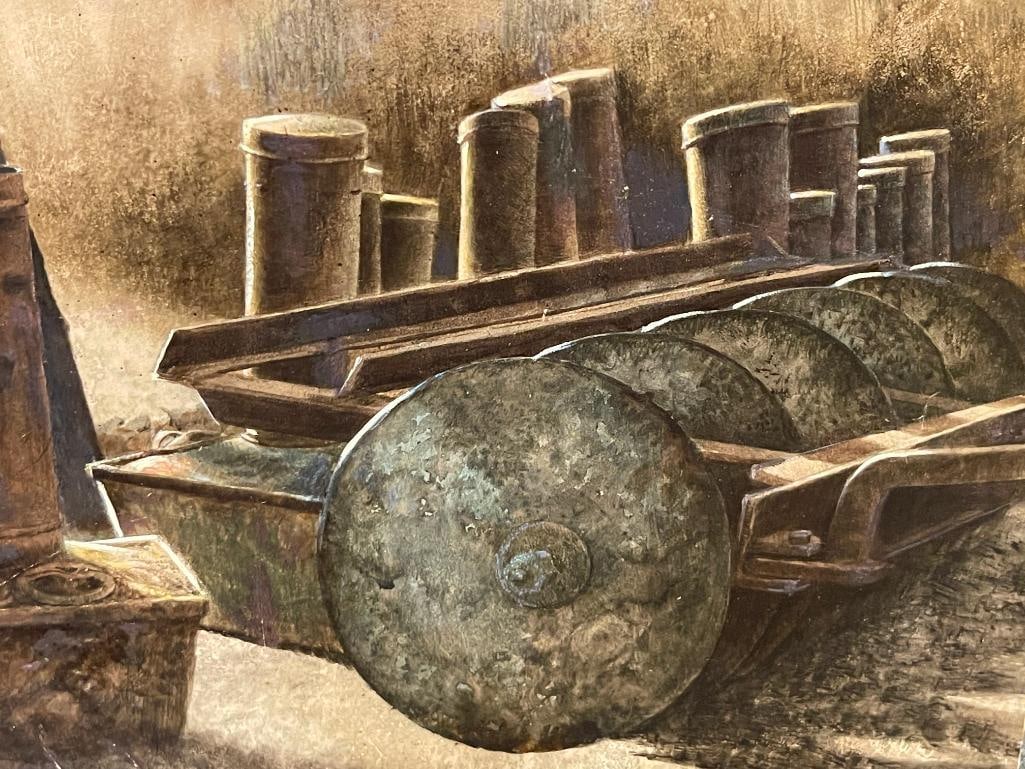 MICHAEL LLOYD WELL KNOWN SILVERSMITH AND ARTIST ORIGINAL WATERCOLOR ON TEMPURA PAPER - 3