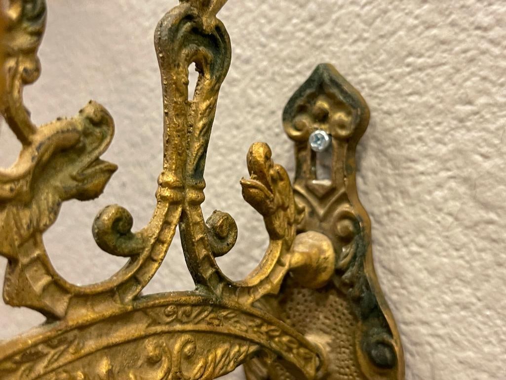 EARLY 20TH CENTURY SOLID BRASS MONESTARY BELL WITH INSCRIPTION - 3