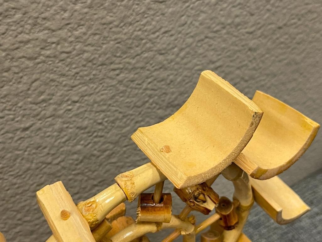 MINIATURE HAND MADE BAMBOO WATER WHEEL - 3