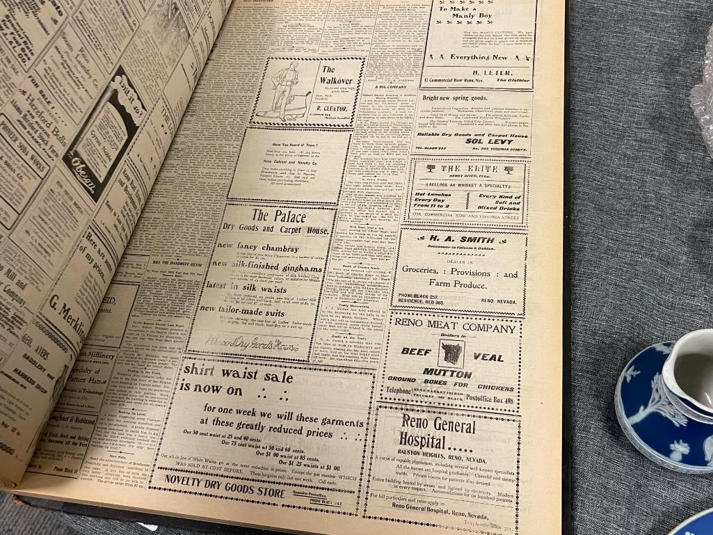 RENO EVENING GAZETTE APRIL - SEPTEMBER 1902 VOL. 53 BOUND NEWSPAPERS - 6