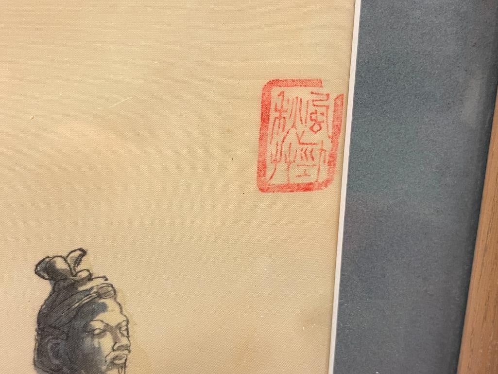 20TH CENTURY CHINESE TERRA COTTA ARMY WATERCOLOR ON SILK - 5